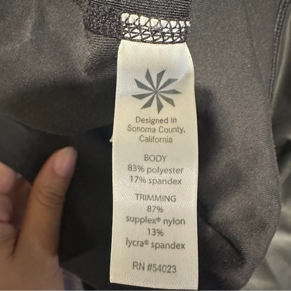 Athleta Gleam Tight 2.0 Leggings Moto Faux Leather Black Style 348733-00 Lounge - Picture 7 of 9